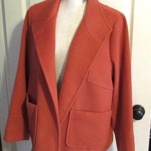 NWT CHICO'S Everyday Plush Burnt Orange Jacket  Size 2 (12/14)